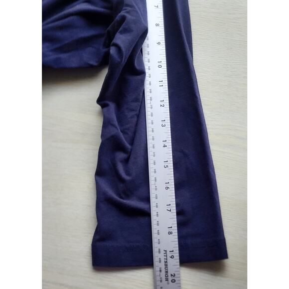 TOP/BLOUSE-QUACKER FACTORY-Navy Blue-V-Neck-Rhinestones-Studs-3/4 Sleeve-XL - Picture 14 of 14